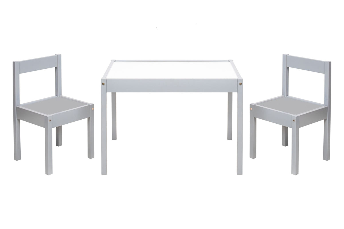 Mainstays Kids 3-Piece Dry Erase Activity Table and Chair Set for Learning, Drawing & Creative Play, Espresso