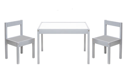 Mainstays Kids Dry Erase Activity Table and Chair Set, 3-Piece, White