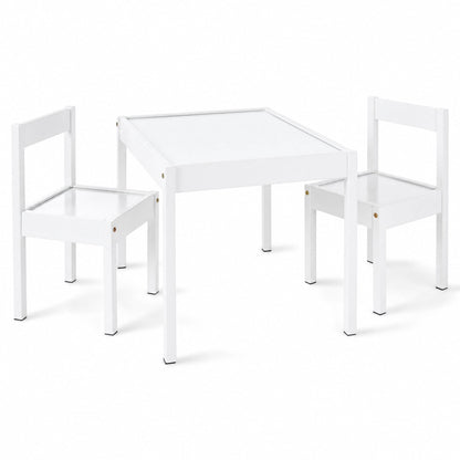 Mainstays Kids Dry Erase Activity Table and Chair Set, 3-Piece, White