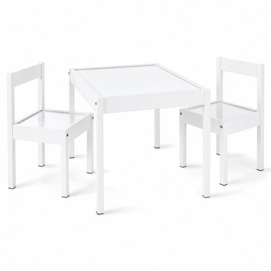 Mainstays Kids Dry Erase Activity Table and Chair Set, 3-Piece, White