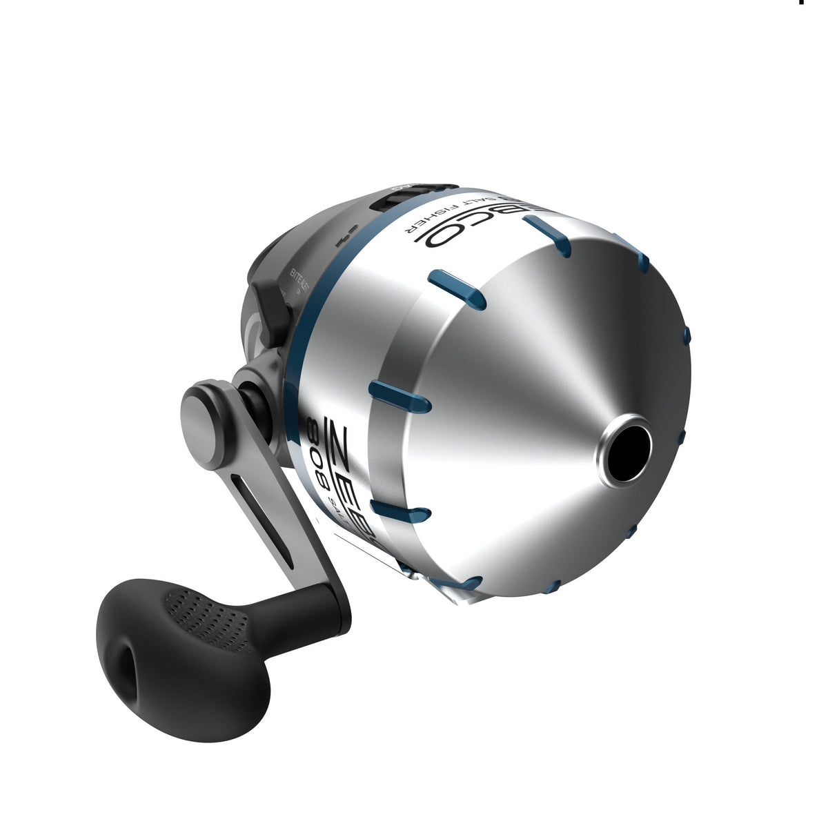 Zebco 808 Saltfisher Spincast Fishing Reel, Size 80 Reel, Stainless Steel Ball Bearing Drive, (Clam Packaging)
