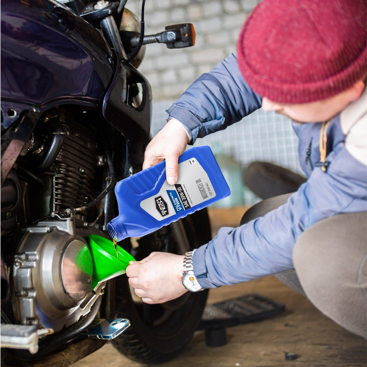 (4 pack) Super Tech Full Synthetic V-Twin Motorcycle Oil, SAE 20W-50, 1 Quart