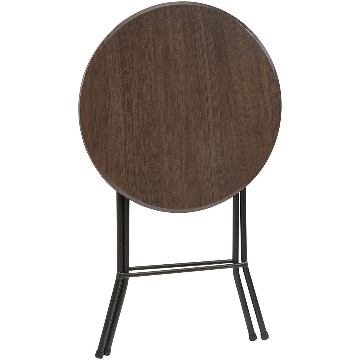Mainstays 31 in Round High-Top Cocktail Folding Table, Walnut