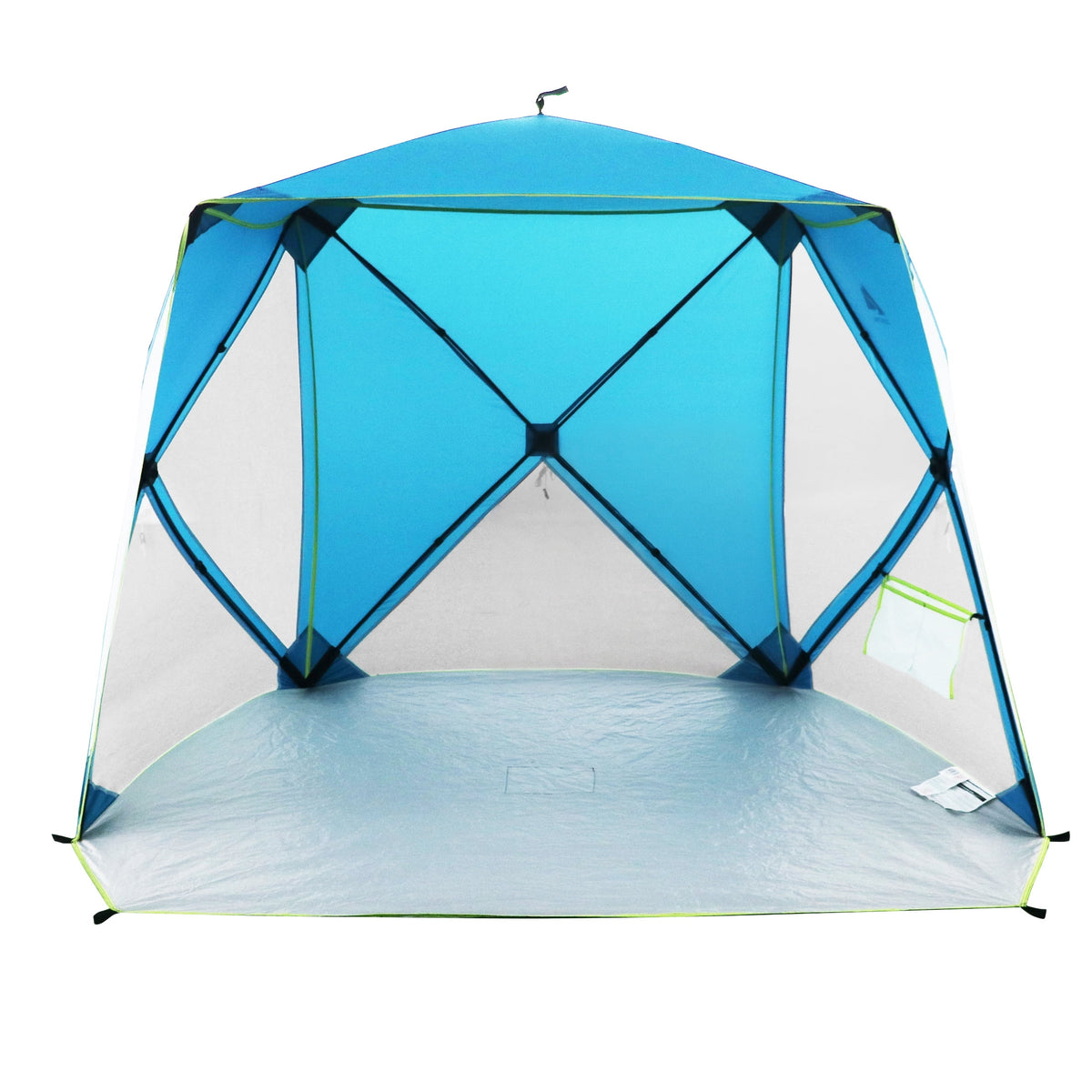 Ozark Trail 82 in x 70 in x 63 in Pop-Up Beach Shelter with UPF50+ Protection, Blue