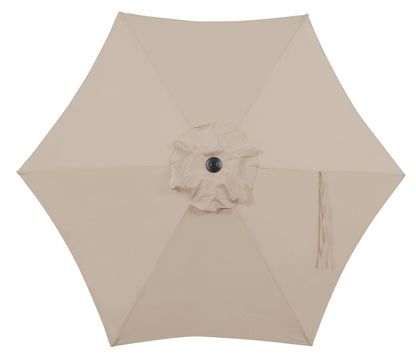 Mainstays 7.5ft Market Outdoor Umbrella with Push-Up Lift and 3-Angle Tilt in Tan