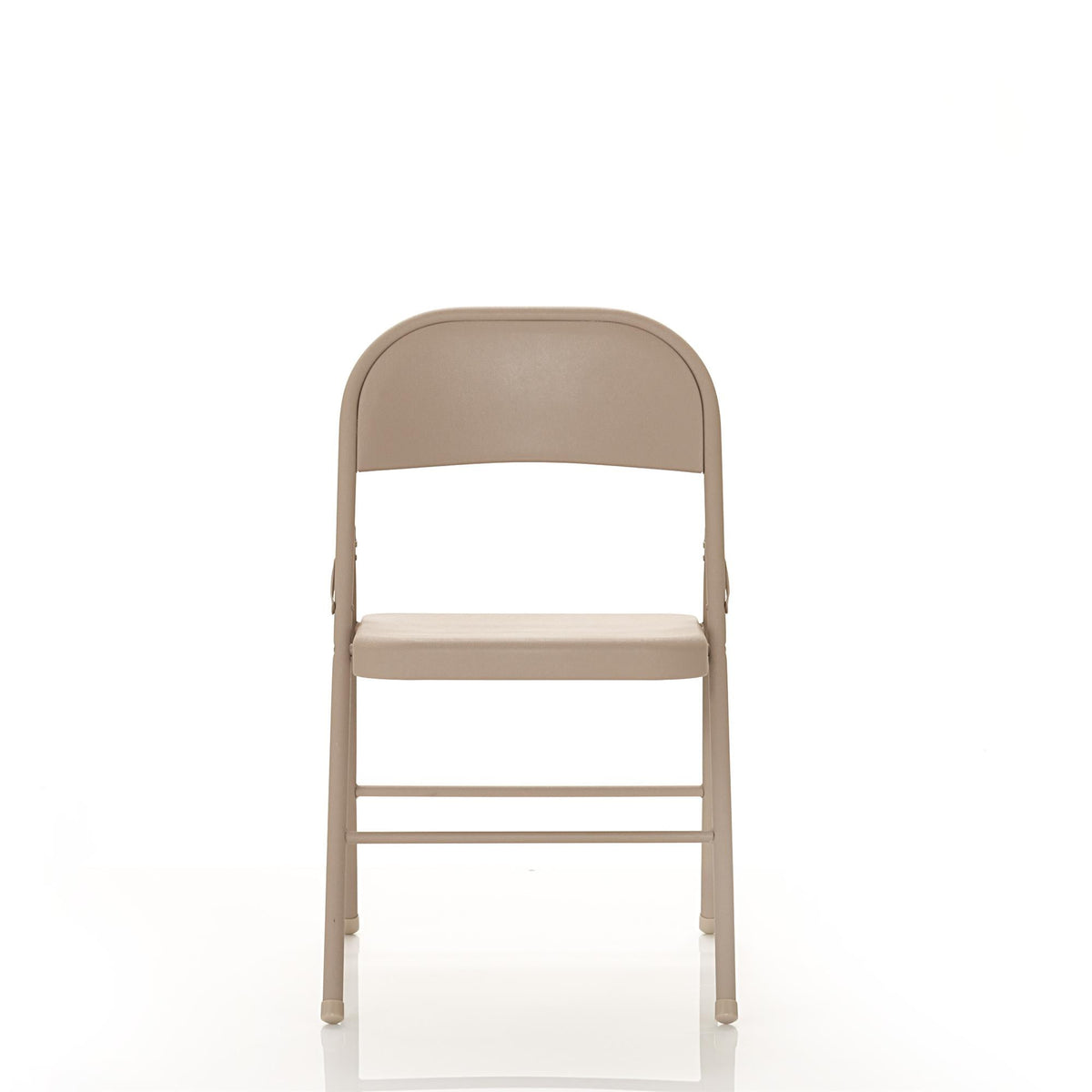 Mainstays All-Steel Metal Folding Chair, Beige, Set of 4