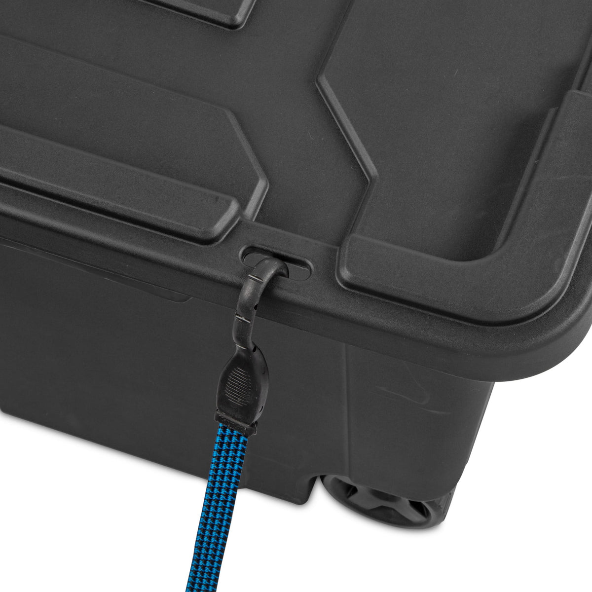 Sterilite Extra-Large Wheeled Industrial Storage Bin, 40 Gallon Durable Plastic Storage Tote with Latching Lid and Pull Handle, Dark Gray, 2 Pack
