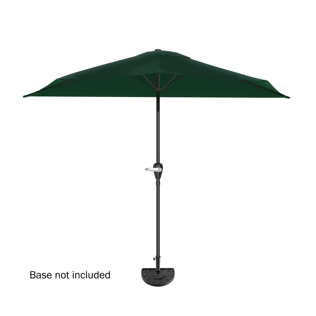 Pure Garden 9ft Half Umbrella for Balcony, Porch, or Deck, Hunter Green
