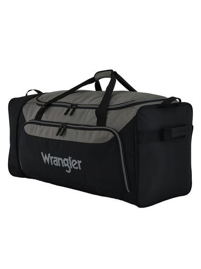 Wrangler 36-inch Jumbo Collapsible 3-Wheel Rolling Locker Duffel, Black