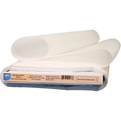 Pellon 805 Wonder Under, Fusible Web Fabric, Clear 17" x 10 Yards by the Bolt