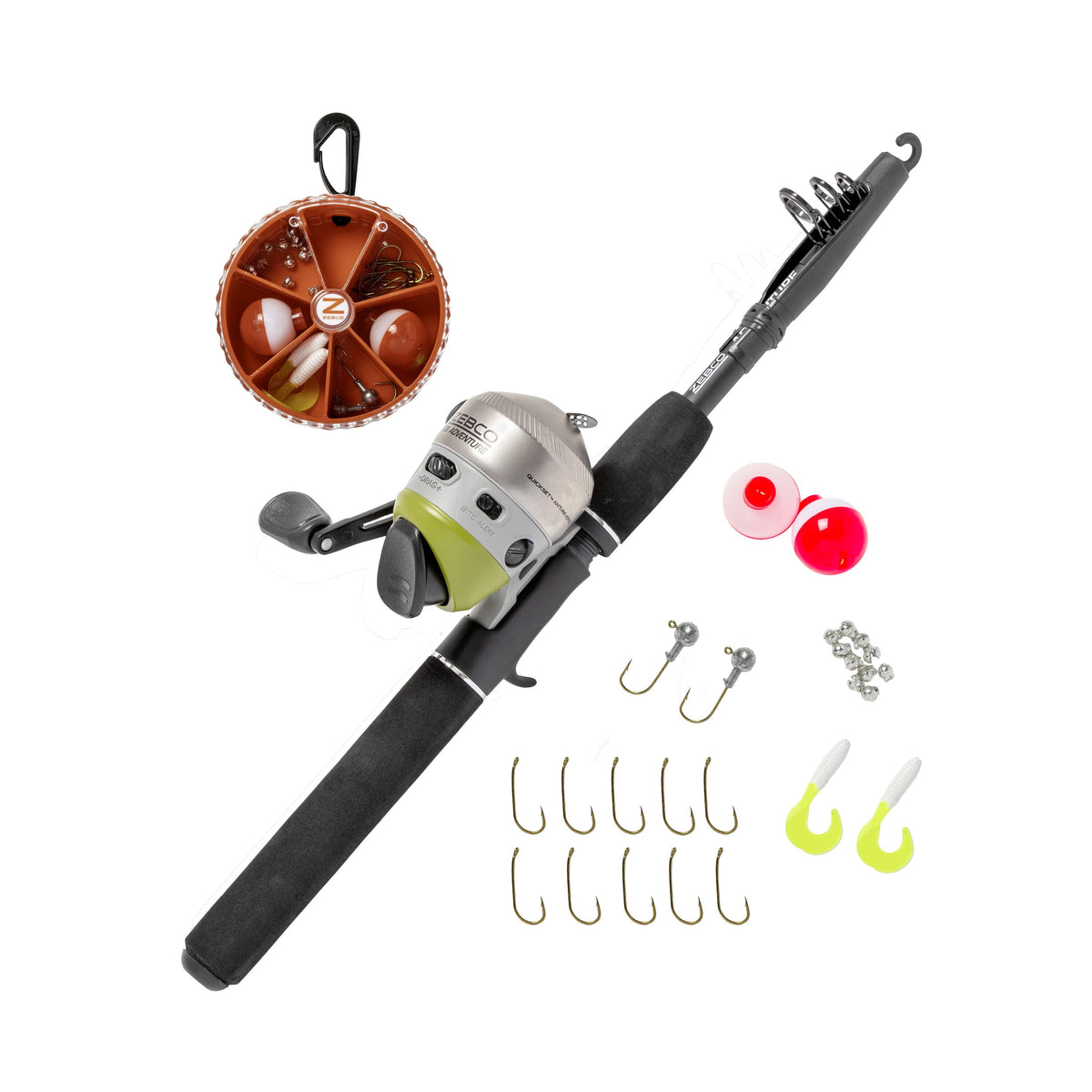 Zebco 33 Spincast 2-Piece Fishing Rod and Reel Combo with Tackle