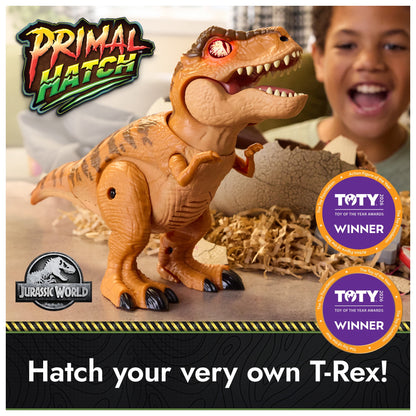 Jurassic World Primal Hatch T-Rex, Interactive Dinosaur Toy for Kids Ages 5 and up