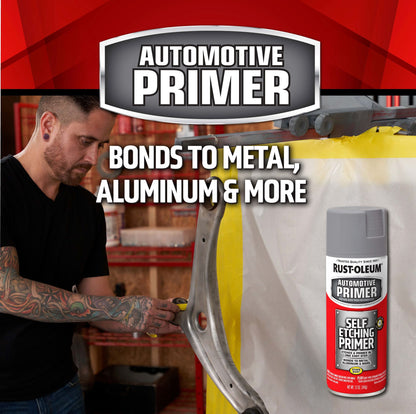 (4 pack) Rust-Oleum Automotive Self Etching Primer Spray, Dark Green, 12 oz