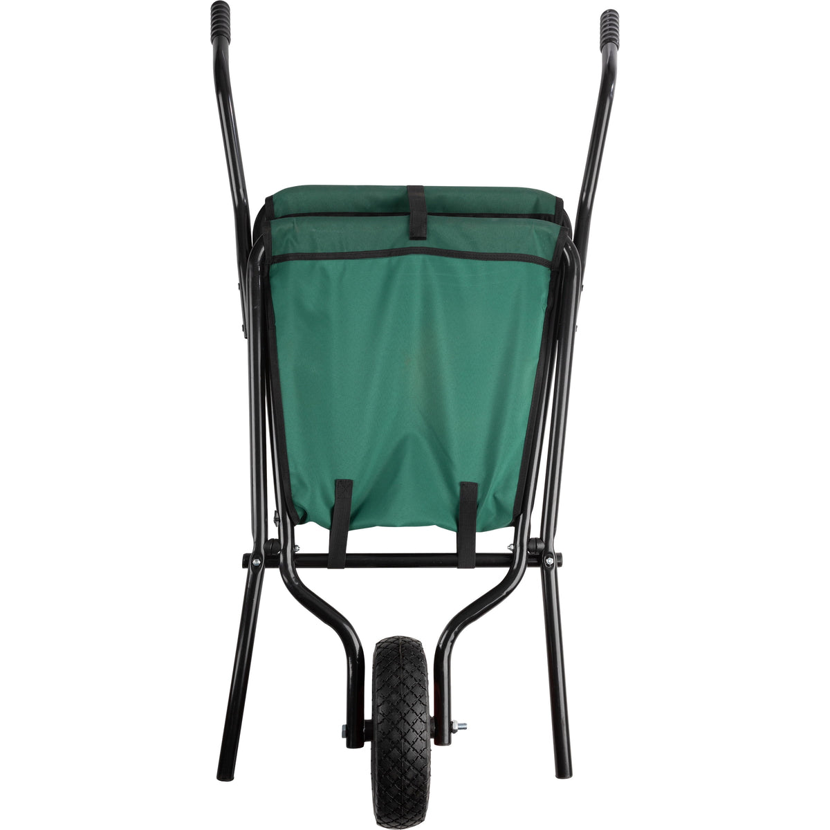 Pure Garden Folding Wheelbarrow with 80lb Capacity and Storage Pouches