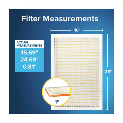 Filtrete 16x25x1 HVAC Furnace Air Filter, MPR 800 MERV 10, Micro Particle Reduction, 4 Pack