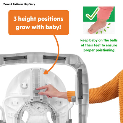 Bright Starts Wanderlights 2-in-1 Baby Walker for Infants, Blue, Green