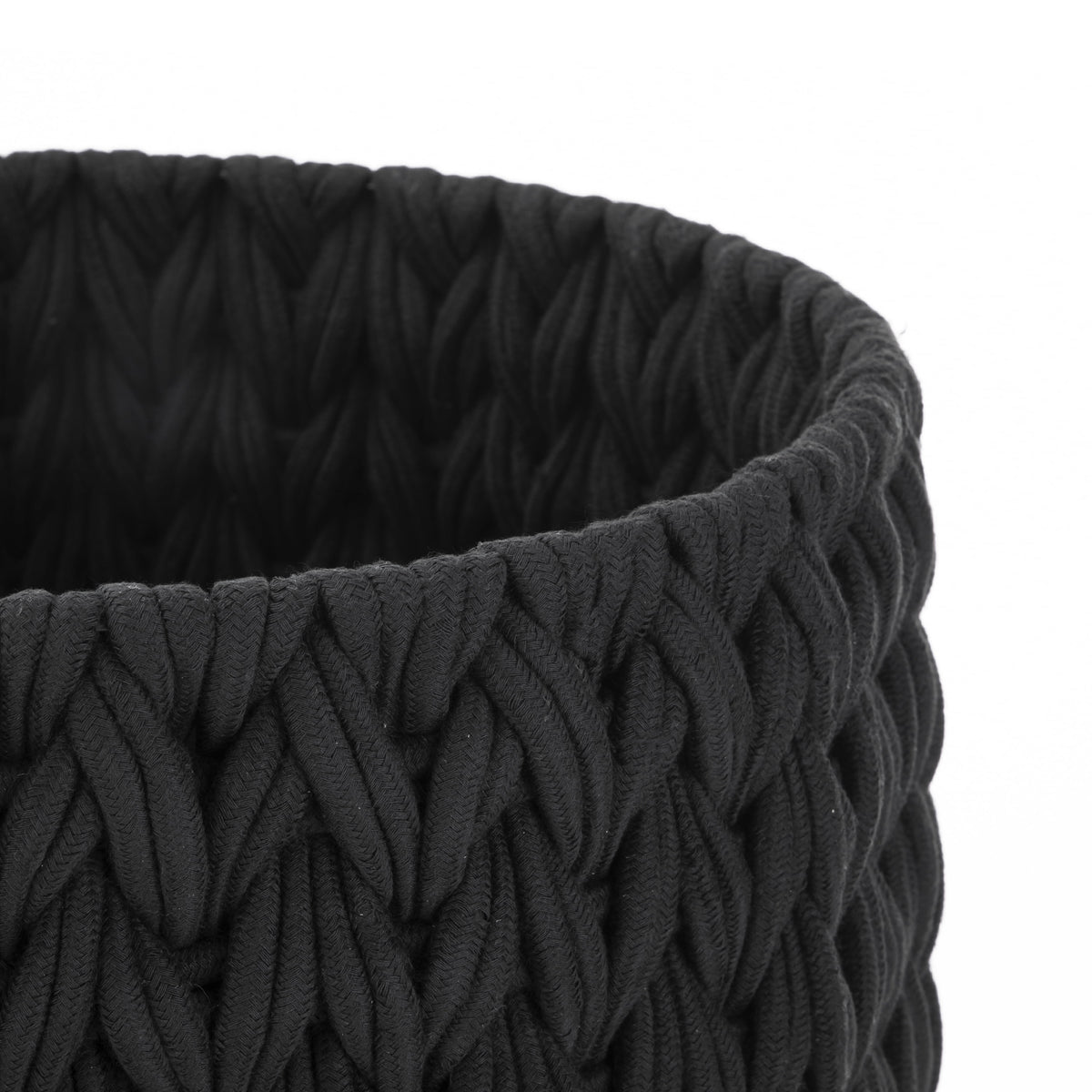 Better Homes & Gardens Closed-Weave Polyester Black Decorative Storage Basket