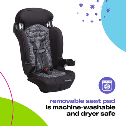 Cosco Kids Finale 2-in-1 Toddler Booster Car Seat, Braided Twine II, Harness Booster Car Seat