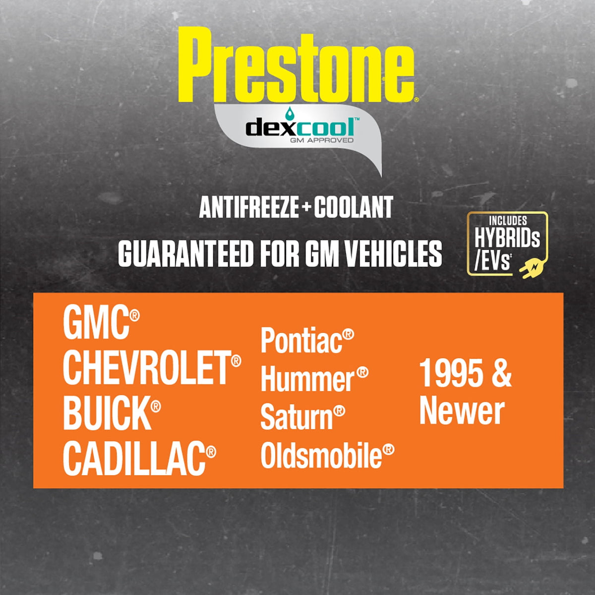 (2 pack) Prestone DEX-COOL Antifreeze+Coolant for GM Vehicles; Extended Life -1 gal- Ready to Use, 50/50