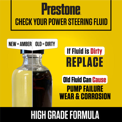 (2 pack) Prestone Universal Power Steering Fluid for Cars and Trucks - 1 gal - Anti-Wear, 50,000 mile