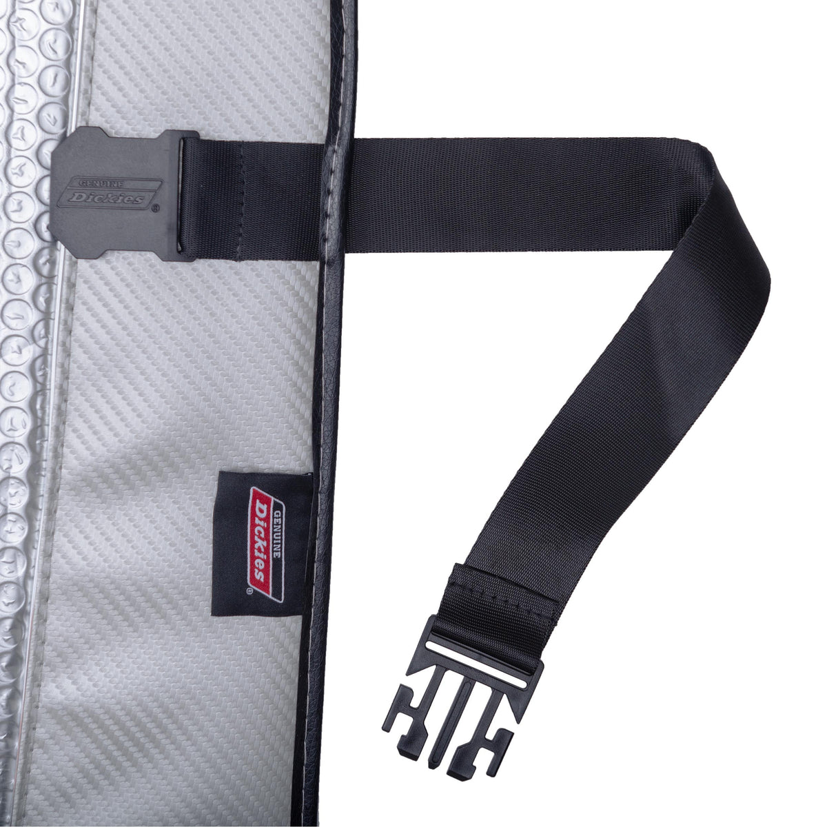 (2 pack) Genuine Dickies Silver Carbon Fiber Accordion Windshield Sun Shade, 41131WDI