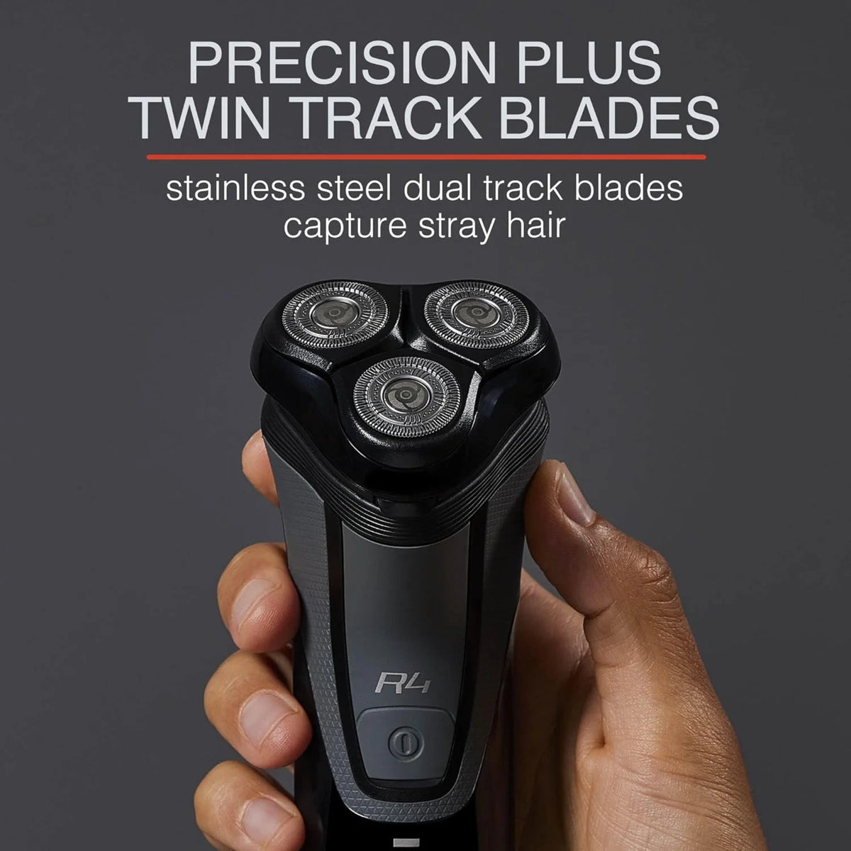 REMINGTON R4 Style Series Men's Rotary Electric Shaver, Cordless Rechargeable, Wet & Dry, Pop-Up Trimmer, Black