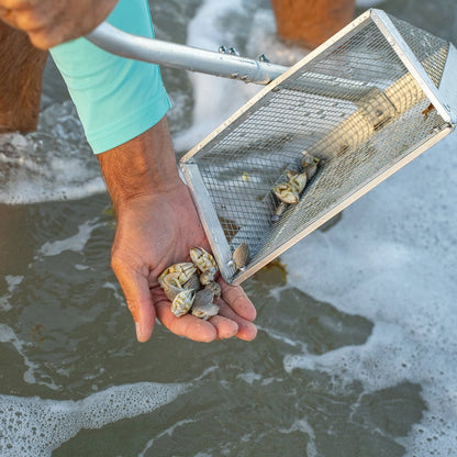 Tsunami Sand Flea Rake – Galvanized Steel Basket with Aluminum Handle