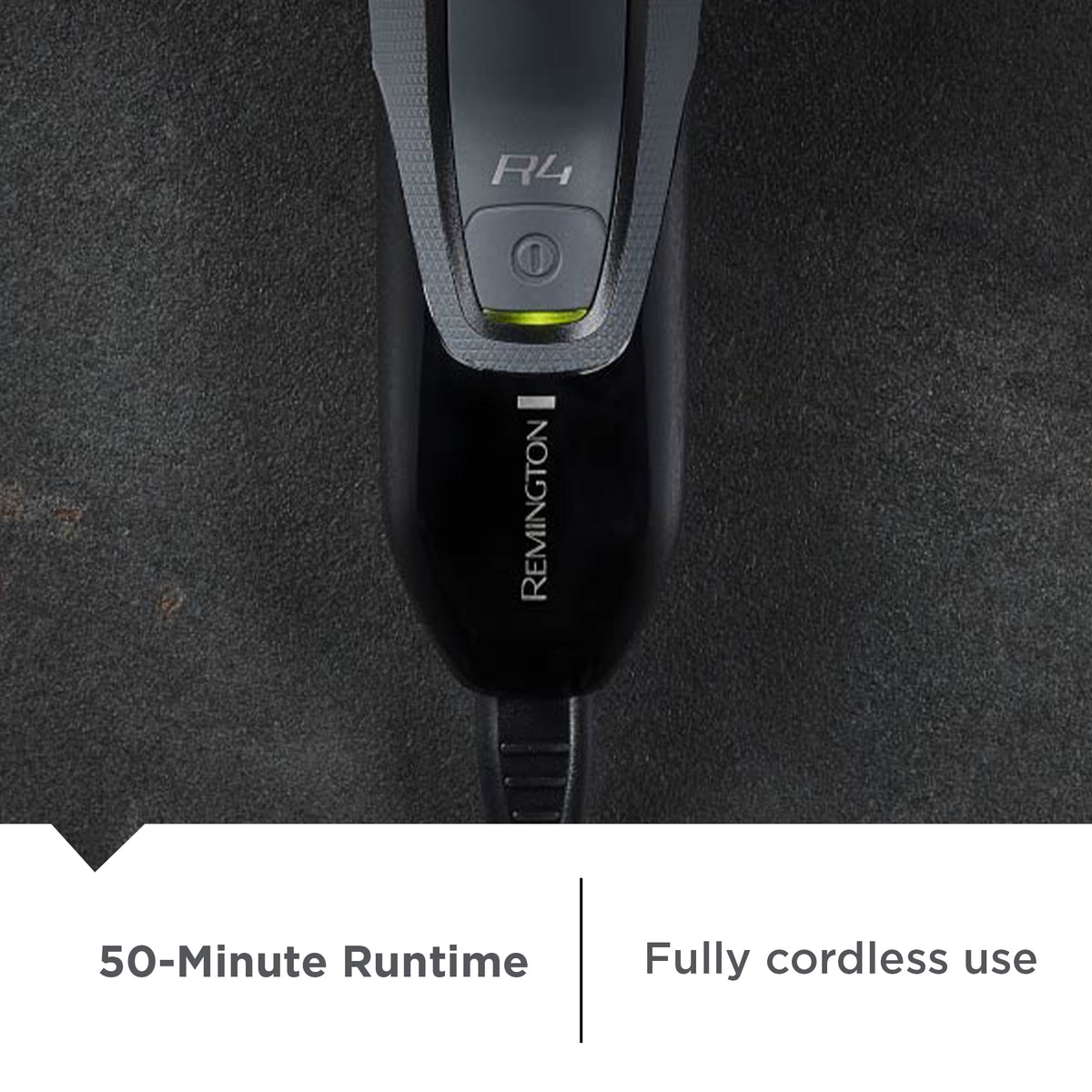 REMINGTON R4 Style Series Men's Rotary Electric Shaver, Cordless Rechargeable, Wet & Dry, Pop-Up Trimmer, Black