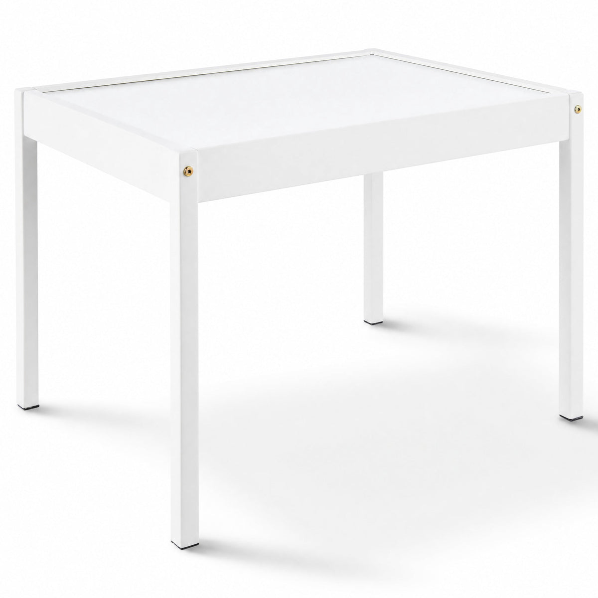 Mainstays Kids Dry Erase Activity Table and Chair Set, 3-Piece, White