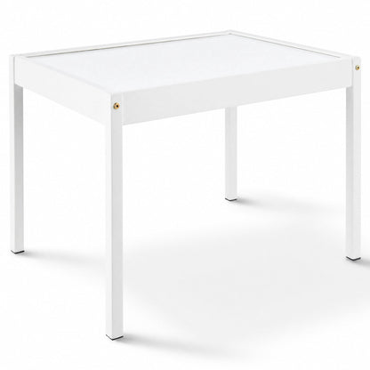 Mainstays Kids Dry Erase Activity Table and Chair Set, 3-Piece, White