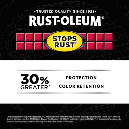 (6 pack) Clear, Rust-Oleum Stops Rust Custom Sprays 5 in 1 Satin Spray Paint-376883, 12 oz
