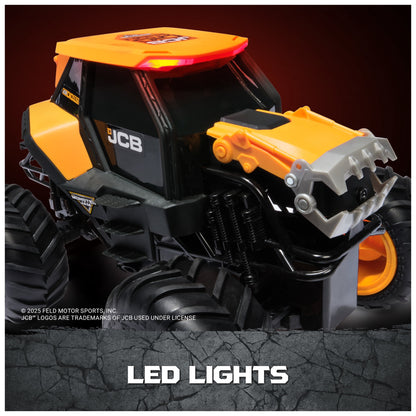 Monster Jam JCB Digatron Remote Control Vehicle with Lights, 1:15 Scale (Walmart Exclusive)