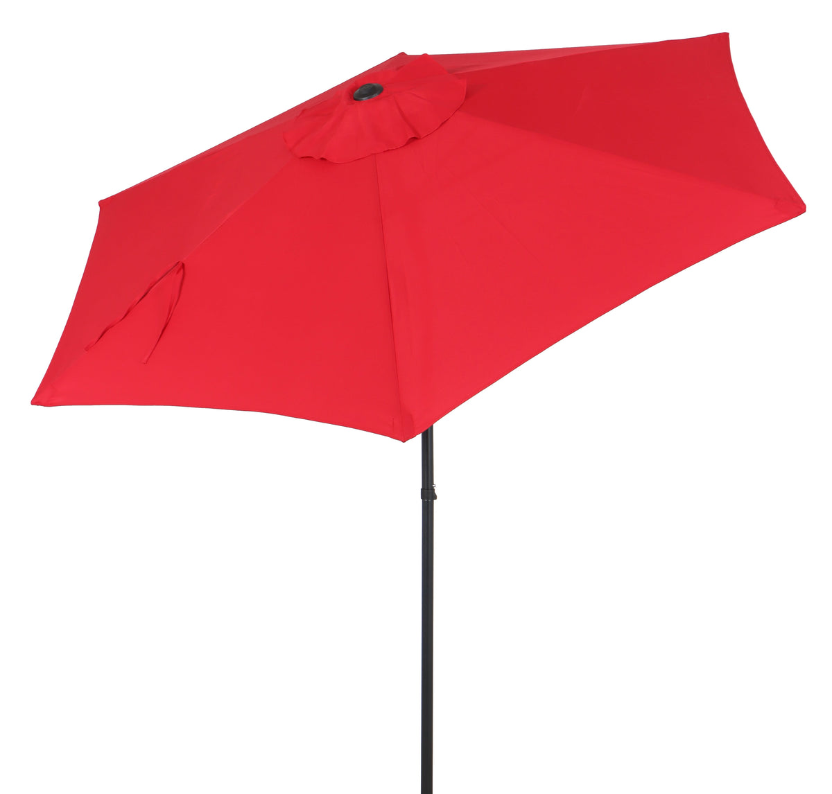 Mainstays 7.5ft Round Market Outdoor Umbrella with Push-Up Lift and 3-Angle Tilt in Red