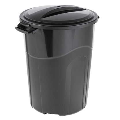 (2 pack) Hyper Tough 32 Gallon Injection Molded Plastic Trash Can with Click Lock Lid