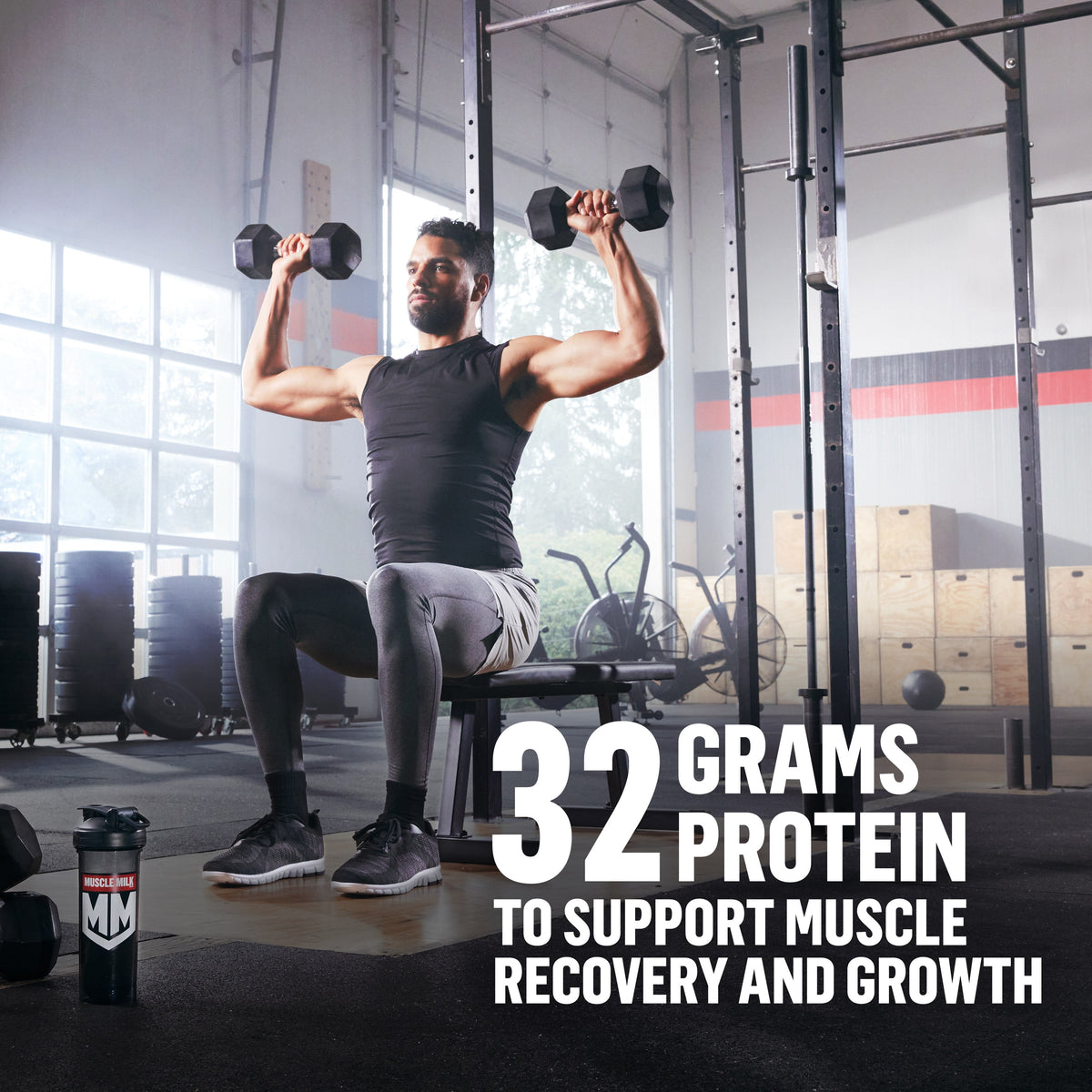 Muscle Milk Genuine Protein Powder, Vanilla, 32g Protein, 1.9lb, 30.9oz