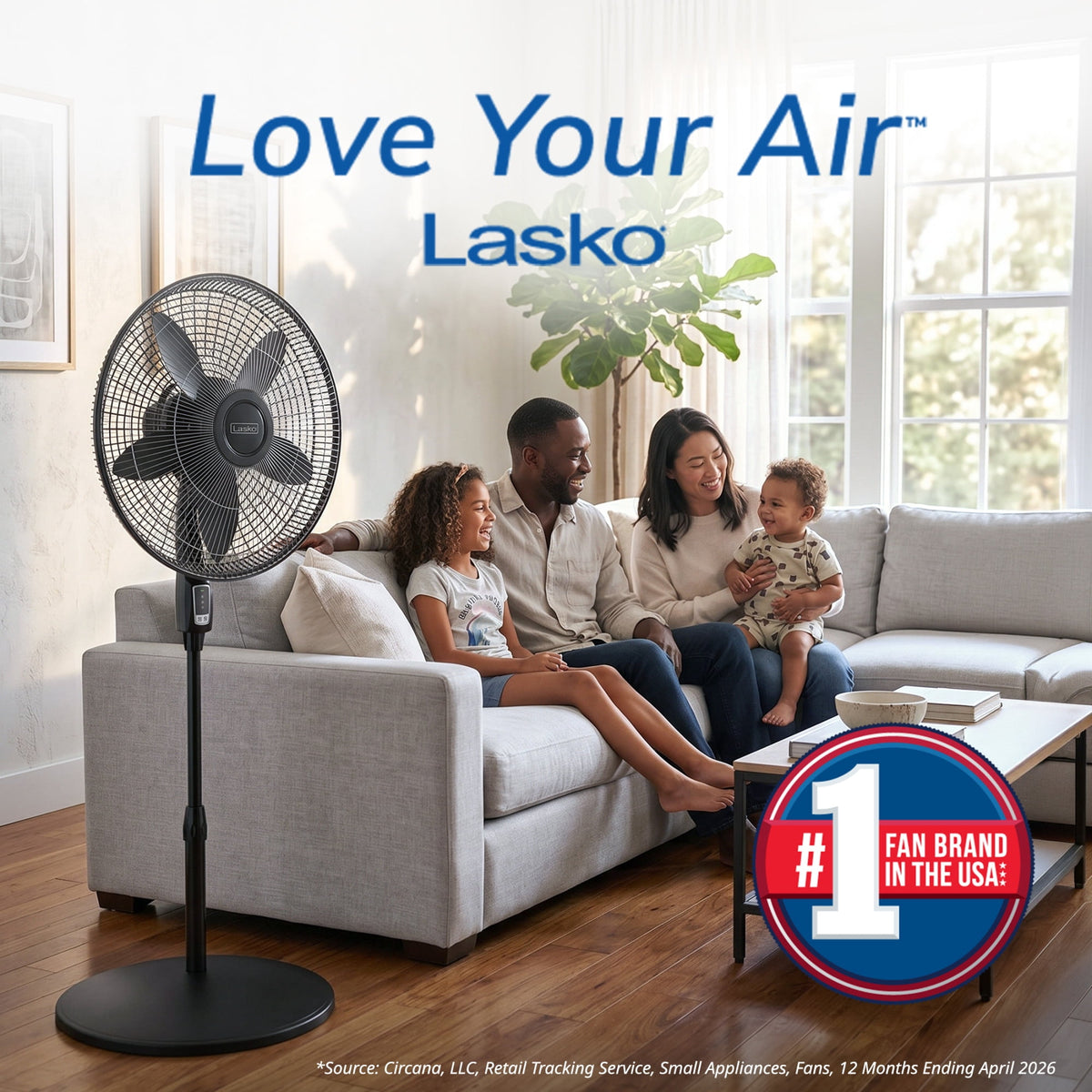 Lasko Cyclone Max 18" 4-Speed Oscillating, Remote, Adjustable Height Pedestal Fan S18605