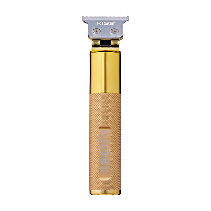 Kiss Precision Blade Cordless Hair Trimmer, Stainless Steel T-Blade, High-Speed Motor, Gold, 8 Pieces
