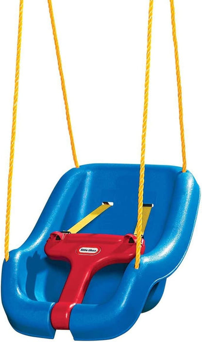 Little Tikes 2-in-1 Snug and Secure Swing, High Back Swing, Blue
