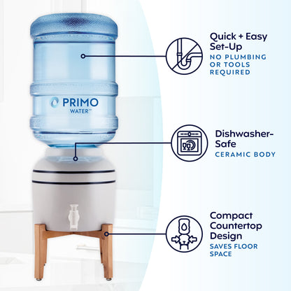 Primo Water® Countertop Water Dispenser, White Ceramic