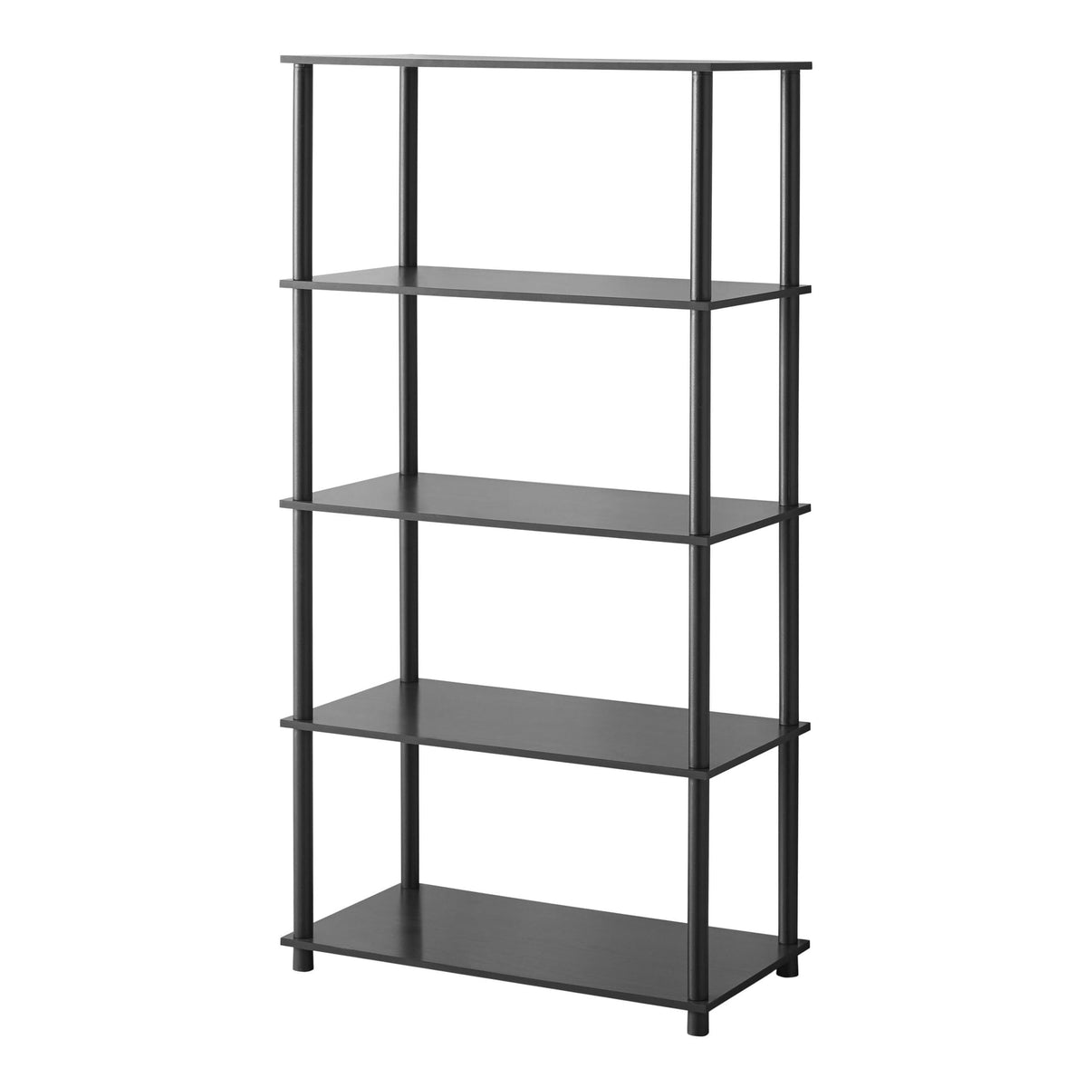Mainstays No Tools 5-Shelf Bookcase, True Black Oak