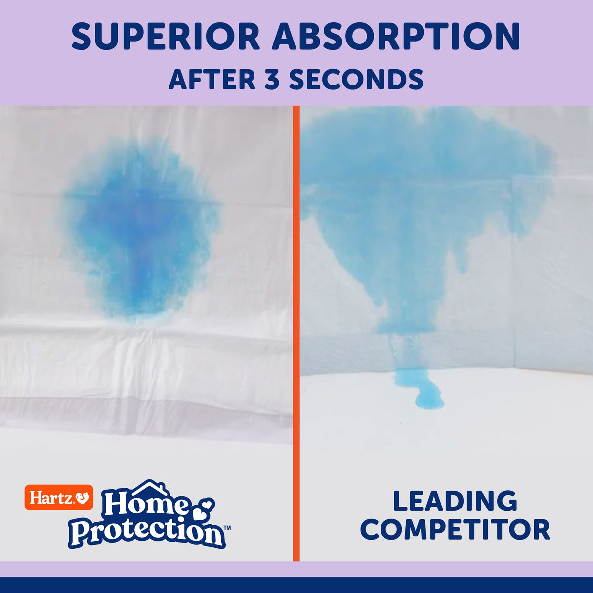 Hartz Home Protection Super Absorbent Odor Eliminating Lavender Scented No Leaks Dog Pads, 3XL, 30ct
