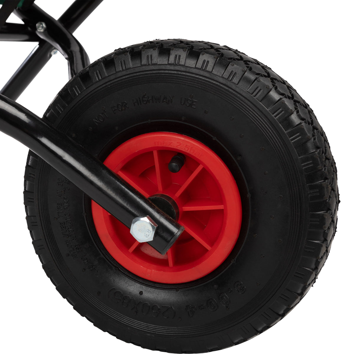 Pure Garden Folding Wheelbarrow with 80lb Capacity and Storage Pouches