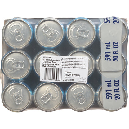 Red Bull Sugarfree Energy Drink, 20 fl. oz., Pack of 12 Cans, 189mg Caffeine, Taurine & B Vitamins