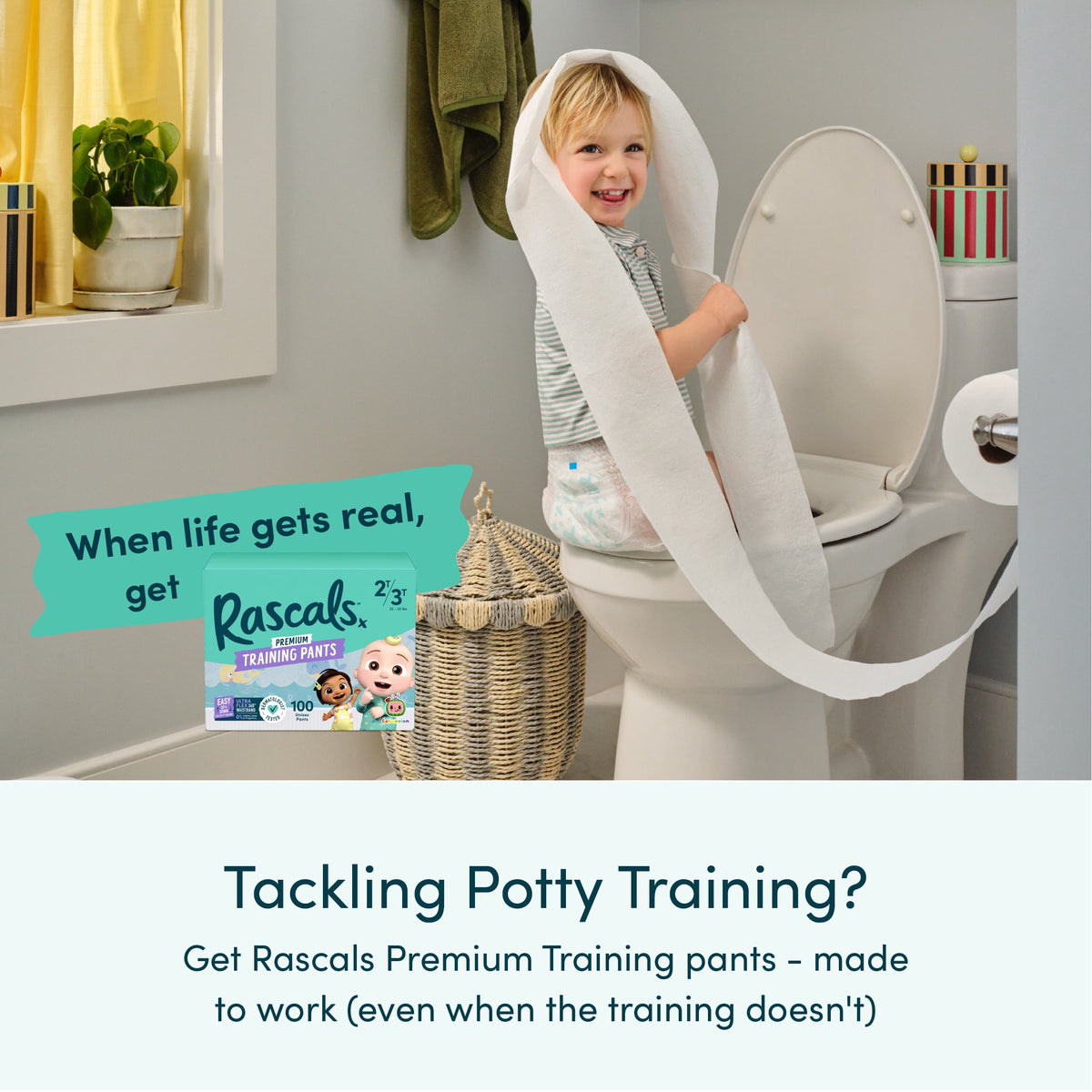 Rascals Premium Absorbent Baby Diapers Size 4, 148 Count