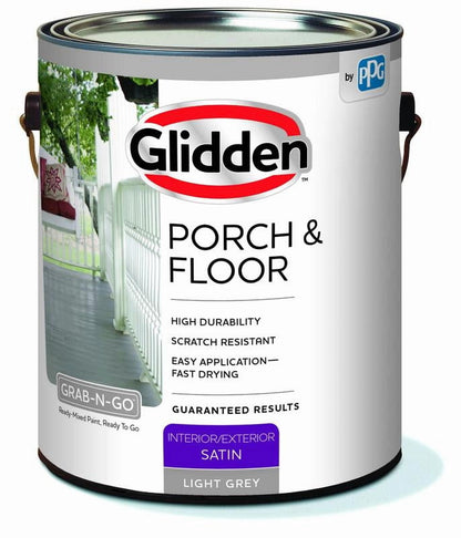 Glidden Porch & Floor 1 gal. Light Gray Satin Interior/Exterior Paint with Primer