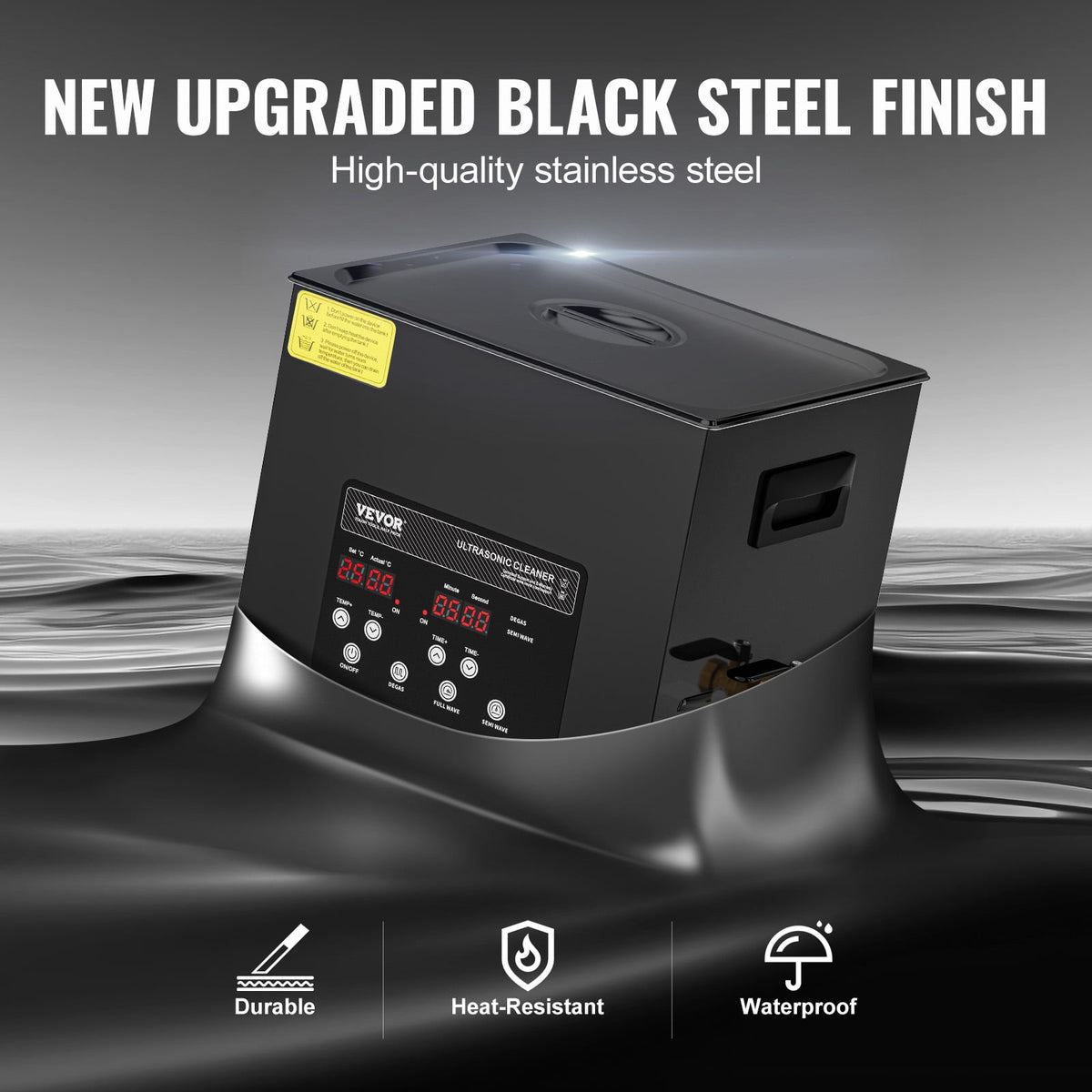 KFFKFF 10L Sonic Cleaning Device, 240W Digital Sonic Cleaning Equipment with Soft Setting & Enhanced Deaeration, 40kHz Commercial Ultrasonic Cleaner with Heating & Timing Function