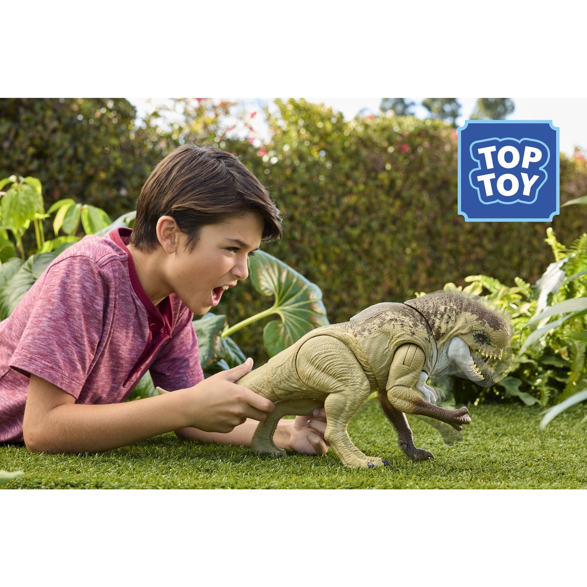 Jurassic World Rebirth Distortus Rex, Drex Action Figure, 22 Inch Rumble N Rampage Dinosaur Toy
