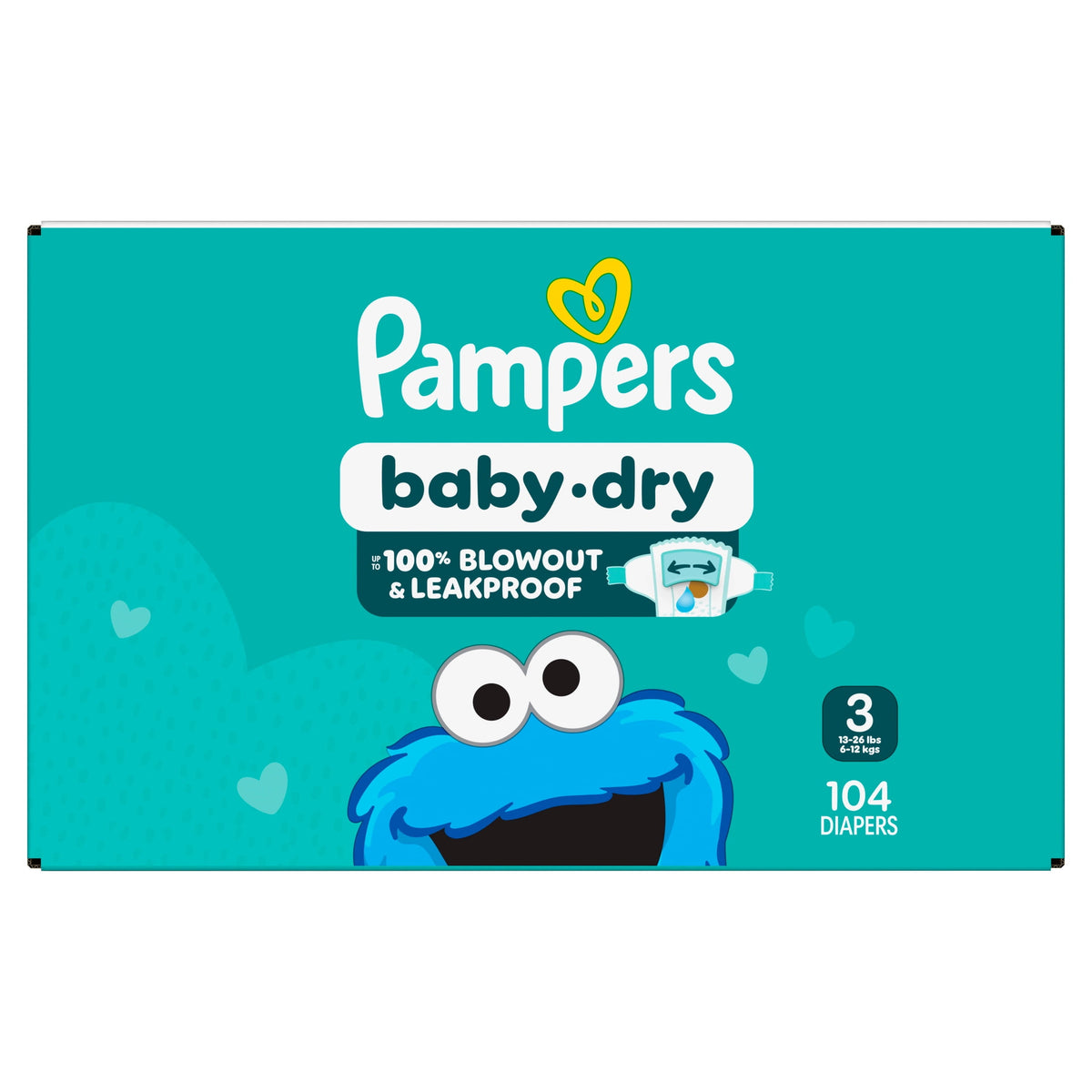 Pampers Baby Dry Baby Diapers Size 3, 104 Count (Select for More Options)