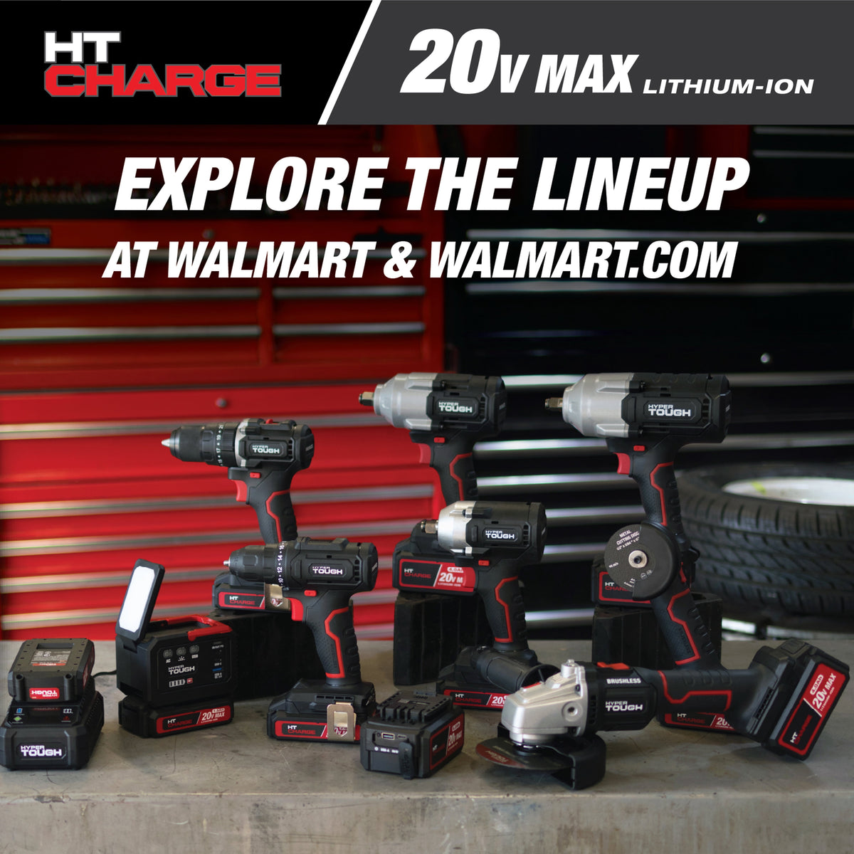 Hyper Tough 20V Max Brushless 1/2 in Cordless Impact Wrench, 350 ft-lbs, Tool Only
