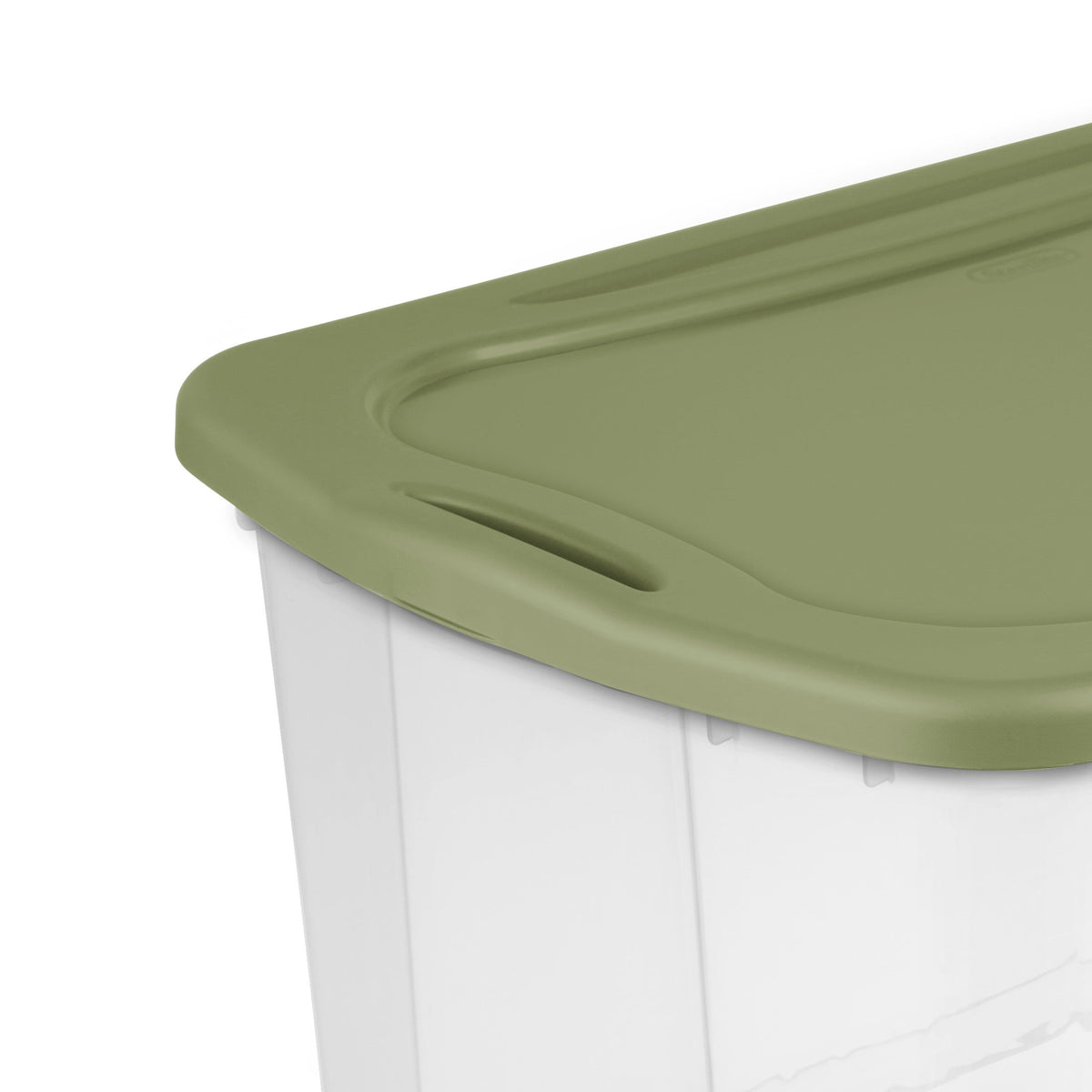 Sterilite Extra Large EZ Carry Storage Bin, 120 Quart Clear Plastic Storage Container with Full-Grip Handles, Green, 4 Pack